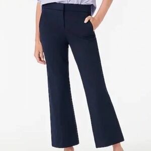 J.Crew Hayden kickout crop pant in bi-stretch cotton in navy
